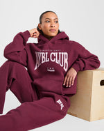 AYBL Club Oversized Hoodie - Burgundy/Rose