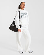 AYBL Club Oversized Hoodie - Off Blanc/Forest Vert