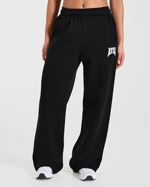 AYBL Club Oversized Straight Leg Joggers - Noir