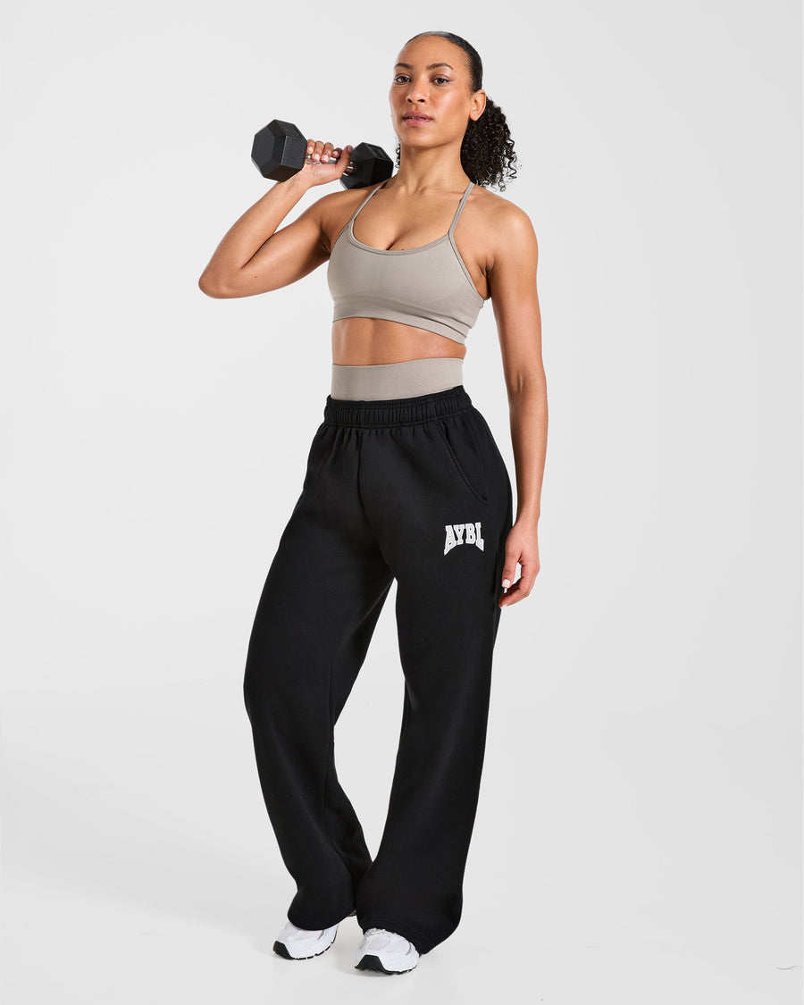 AYBL Club Oversized Straight Leg Joggers - Noir