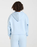 Lifestyle Oversized Zip Up Hoodie - Spring Bleu