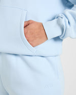 Lifestyle Oversized Zip Up Hoodie - Spring Bleu