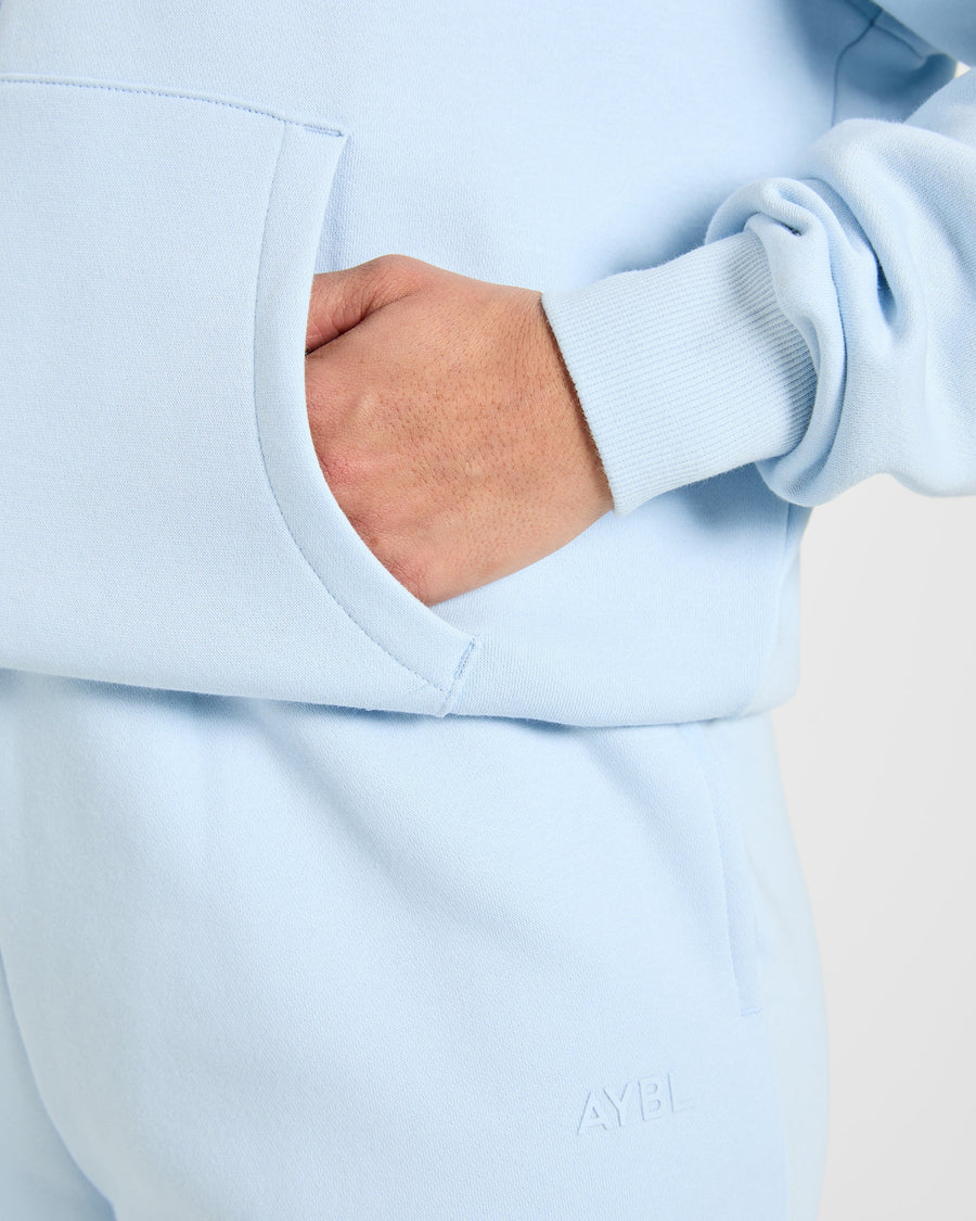 Lifestyle Oversized Zip Up Hoodie - Spring Bleu