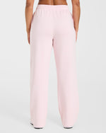 Lifestyle Oversized Straight Leg Joggers - Pastel Rose
