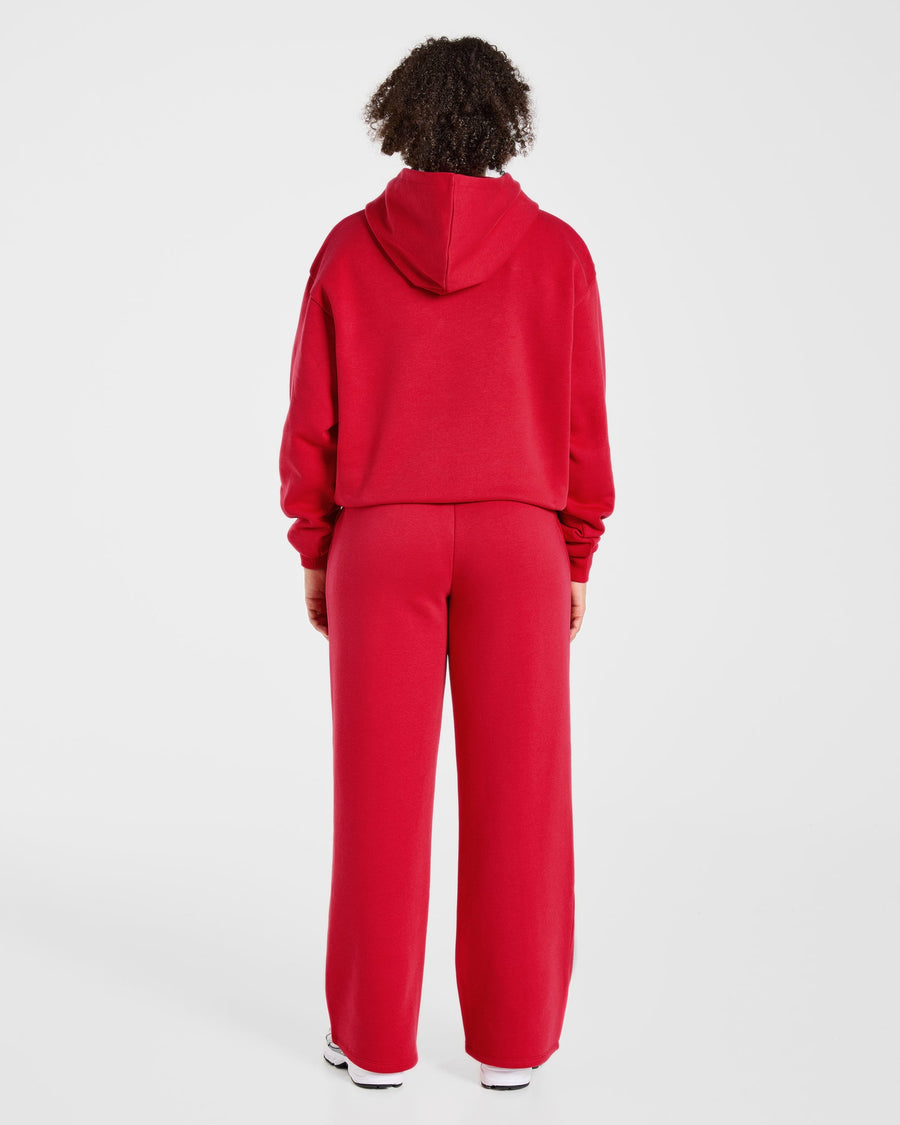 Lifestyle Oversized Hoodie - Rouge