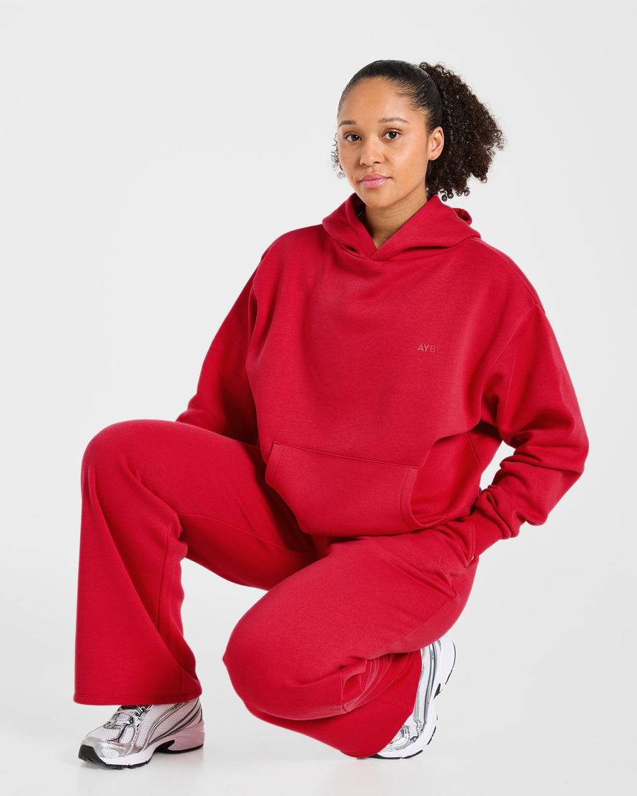 Lifestyle Oversized Hoodie - Rouge