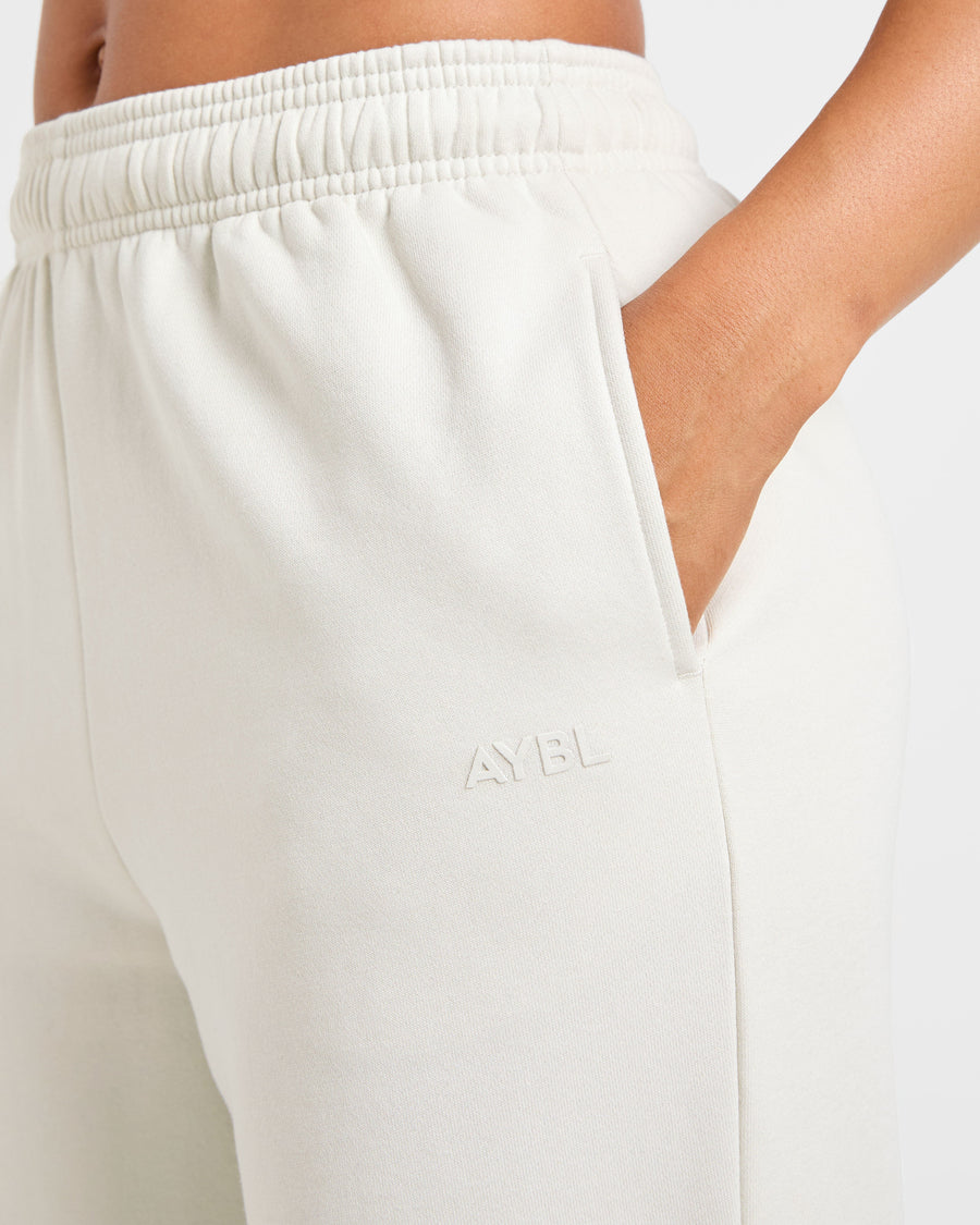 Lifestyle Oversized Straight Leg Joggers - Off Blanc