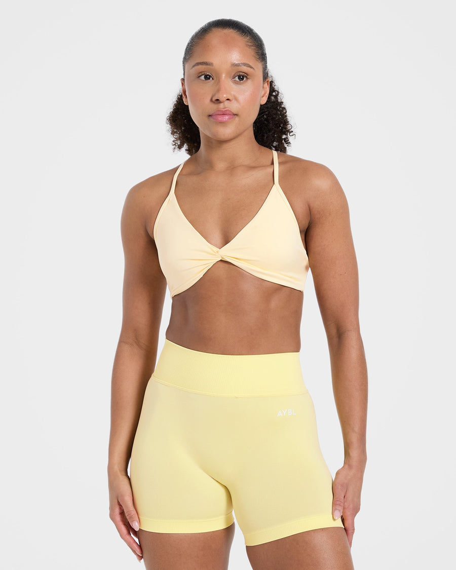 Essential Twist Crossback Sports Bra - Jaune