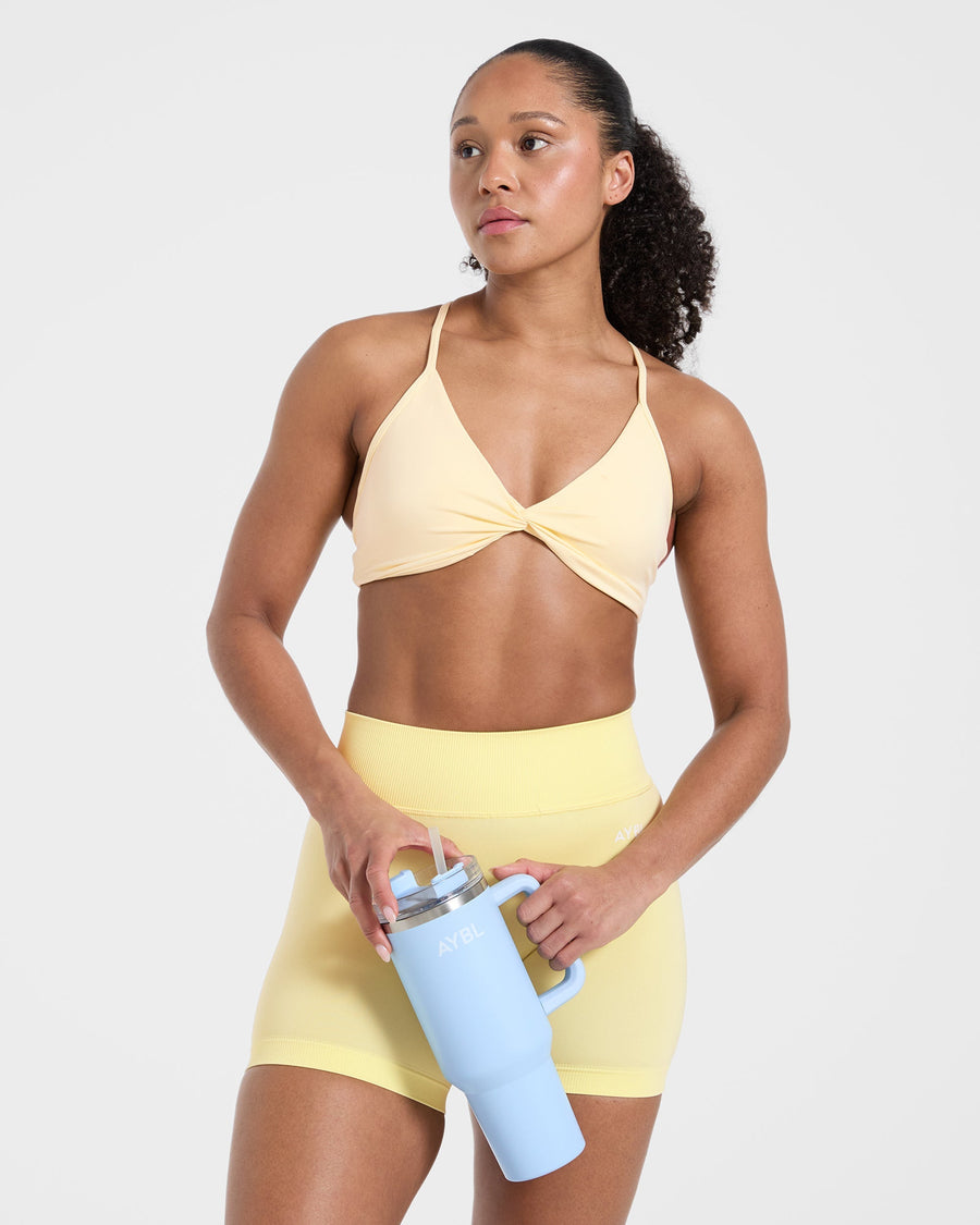 Essential Twist Crossback Sports Bra - Jaune
