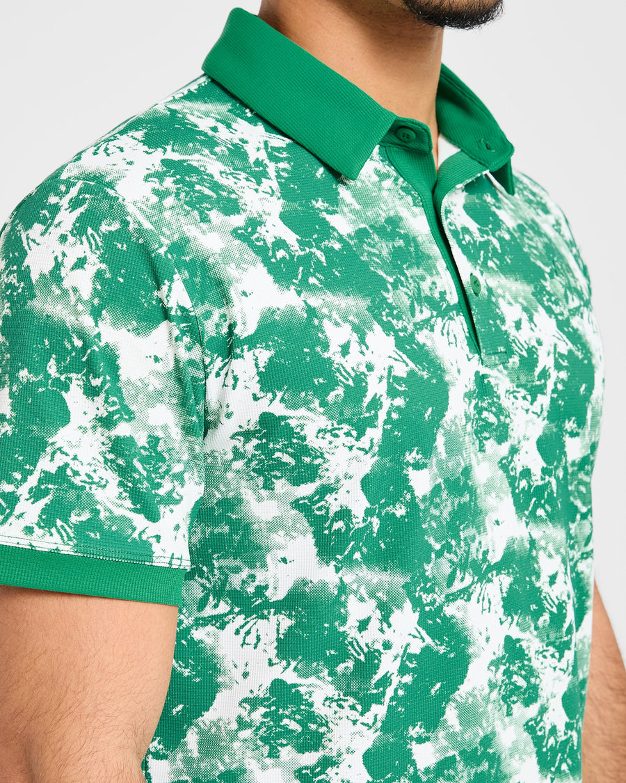 Precision Splatter Polo - Rye Vert/Crème