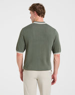 Classic Knitted Polo - Hillside Vert