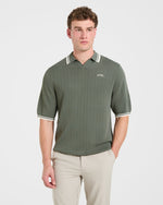 Classic Knitted Polo - Hillside Vert