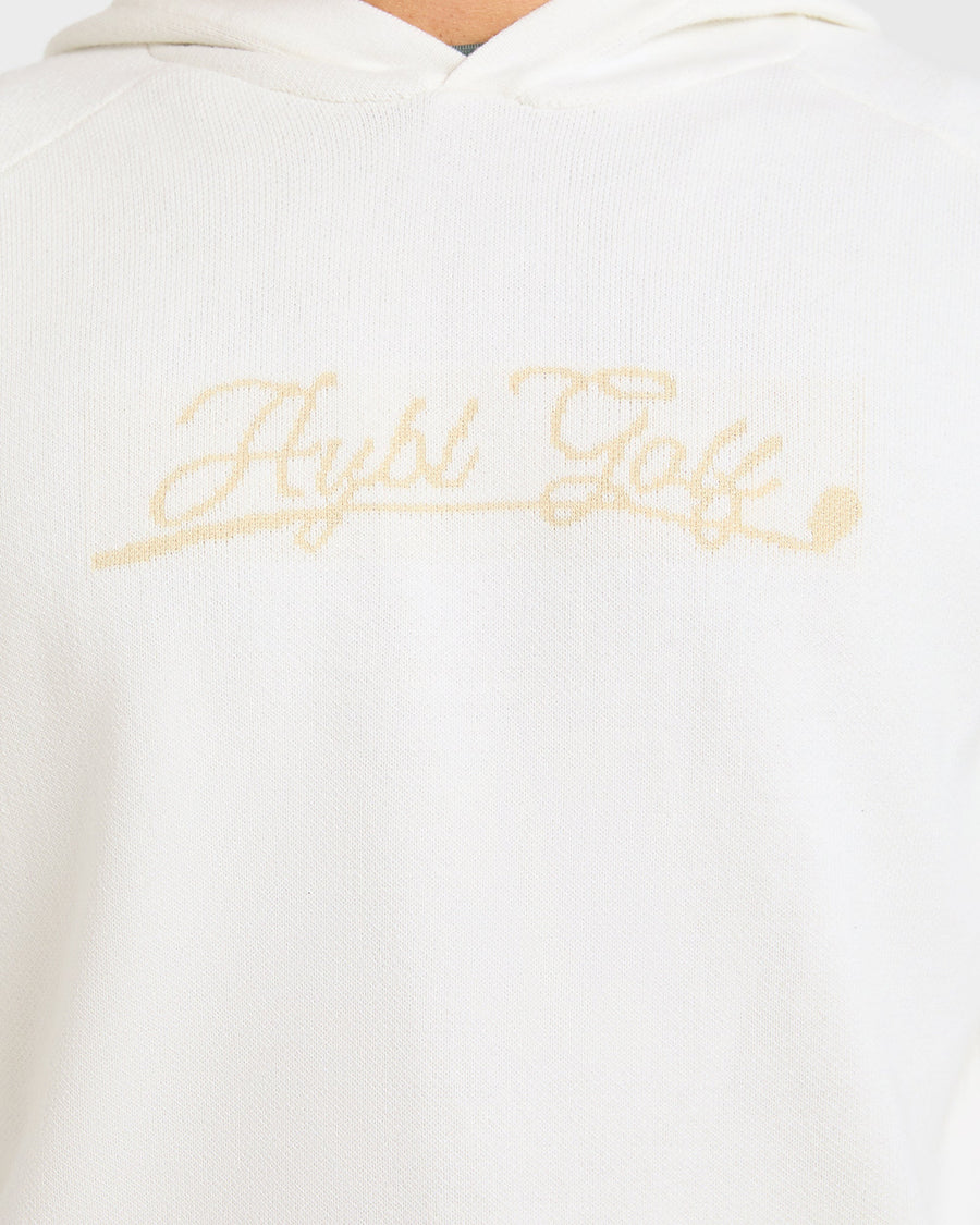 Golf Club Knitted Hoodie - Off Blanc