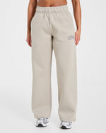 Varsity 2.0 Oversized Straight Leg Joggers - Taupe