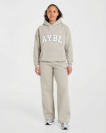Varsity 2.0 Oversized Hoodie - Taupe