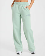 Varsity 2.0 Oversized Straight Leg Joggers - Sage Green