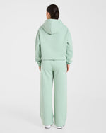 Varsity 2.0 Oversized Straight Leg Joggers - Sage Green
