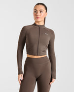 Physique Zip Up Jacket - Marron