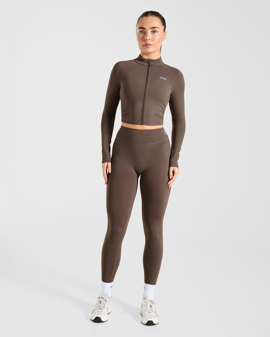 Physique Zip Up Jacket - Marron