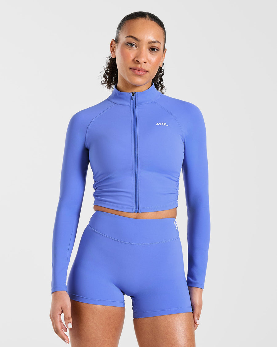 Physique Zip Up Jacket - Cornflower Violet