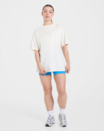 AYBL Sports Society Oversized T Shirt - Off Blanc