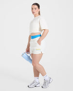 AYBL Sports Society Oversized T Shirt - Off Blanc
