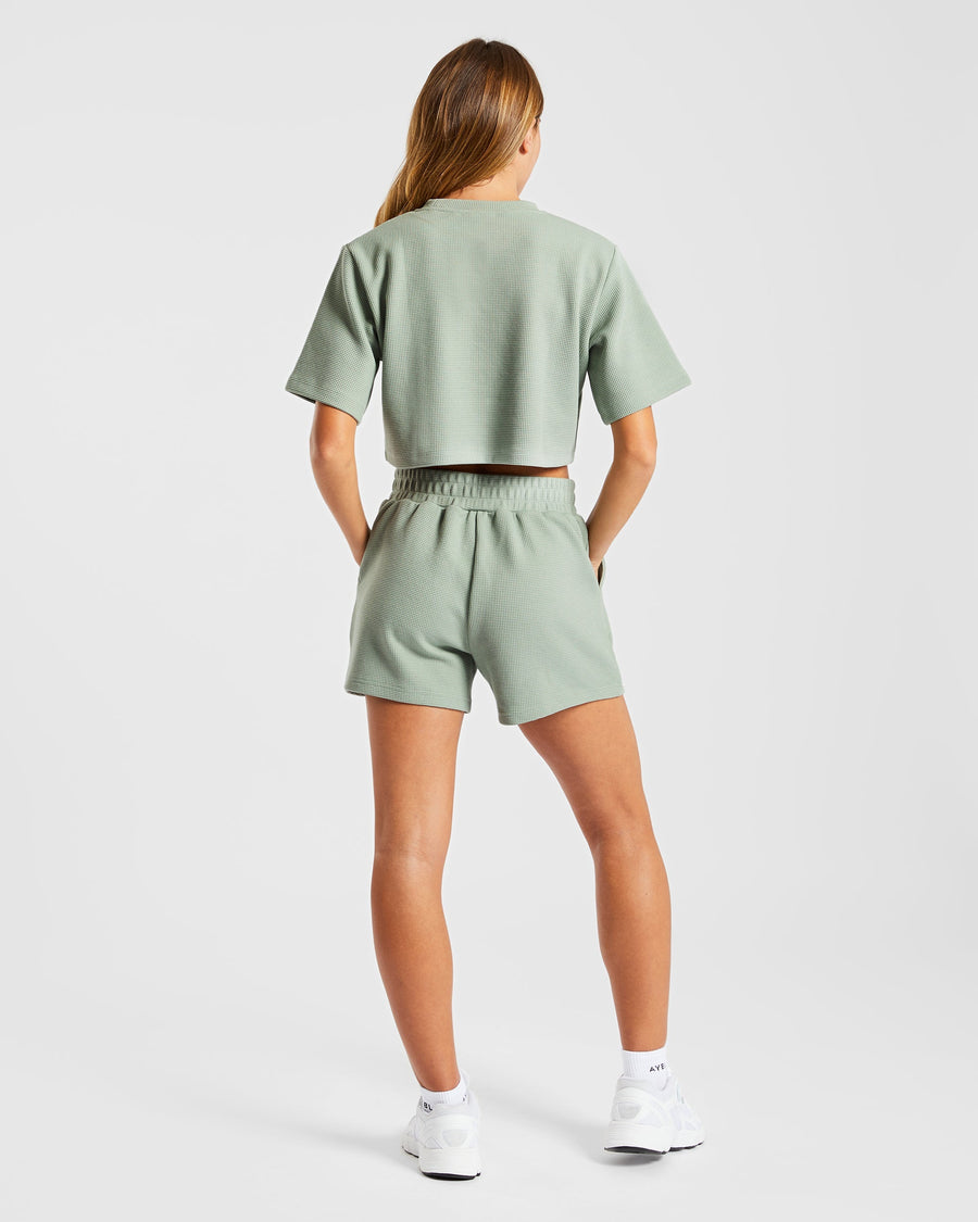 Waffle Shorts - Sage Vert