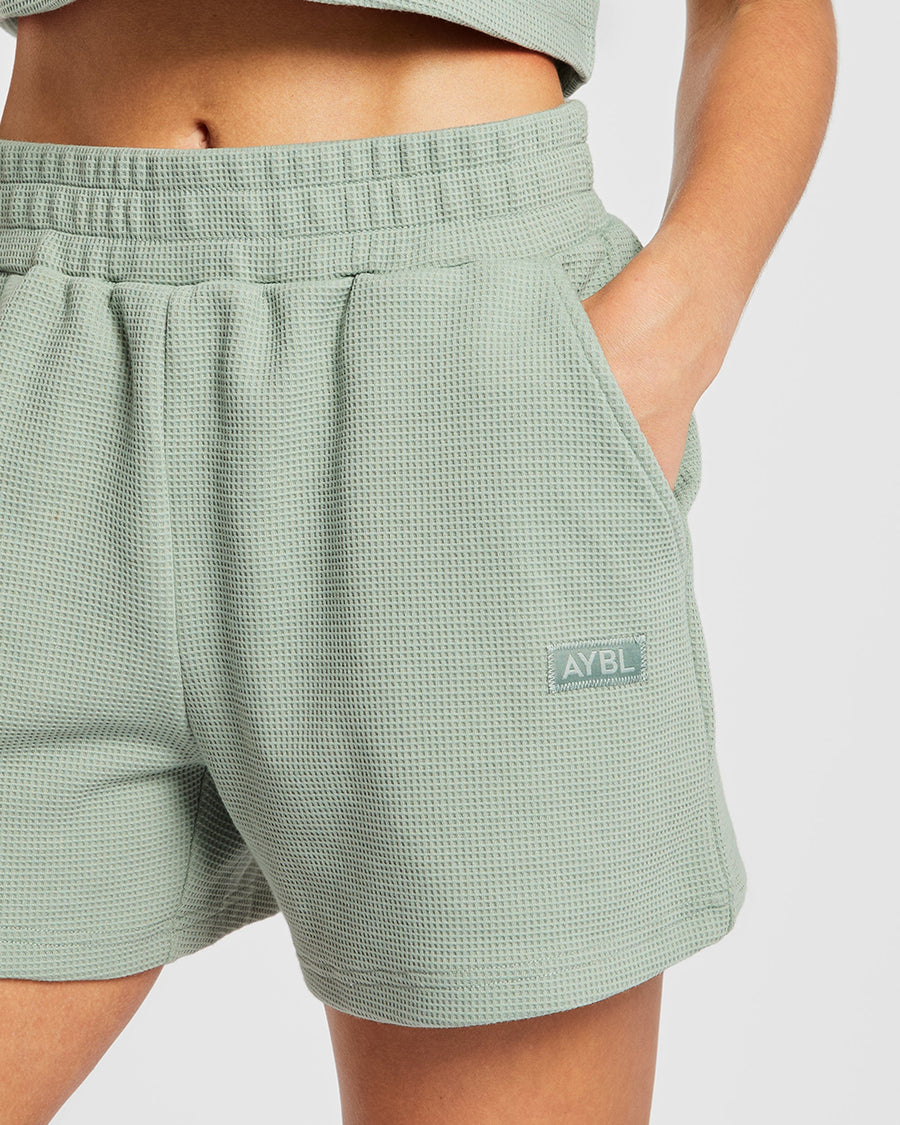 Waffle Shorts - Sage Vert