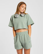 Waffle Shorts - Sage Vert
