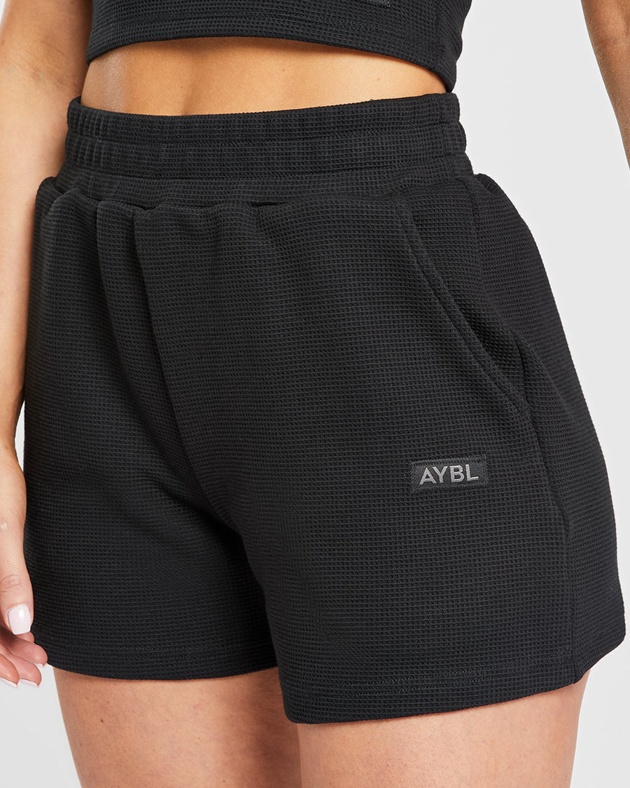 Waffle Shorts - Noir
