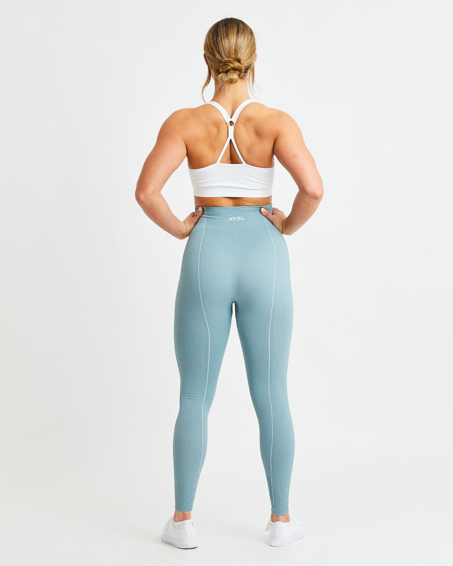 Essential Seamless Ruched Sports Bra - Blanc