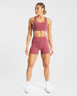 Core Sports Bra - Brick Rouge