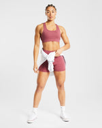 Core Sports Bra - Brick Rouge