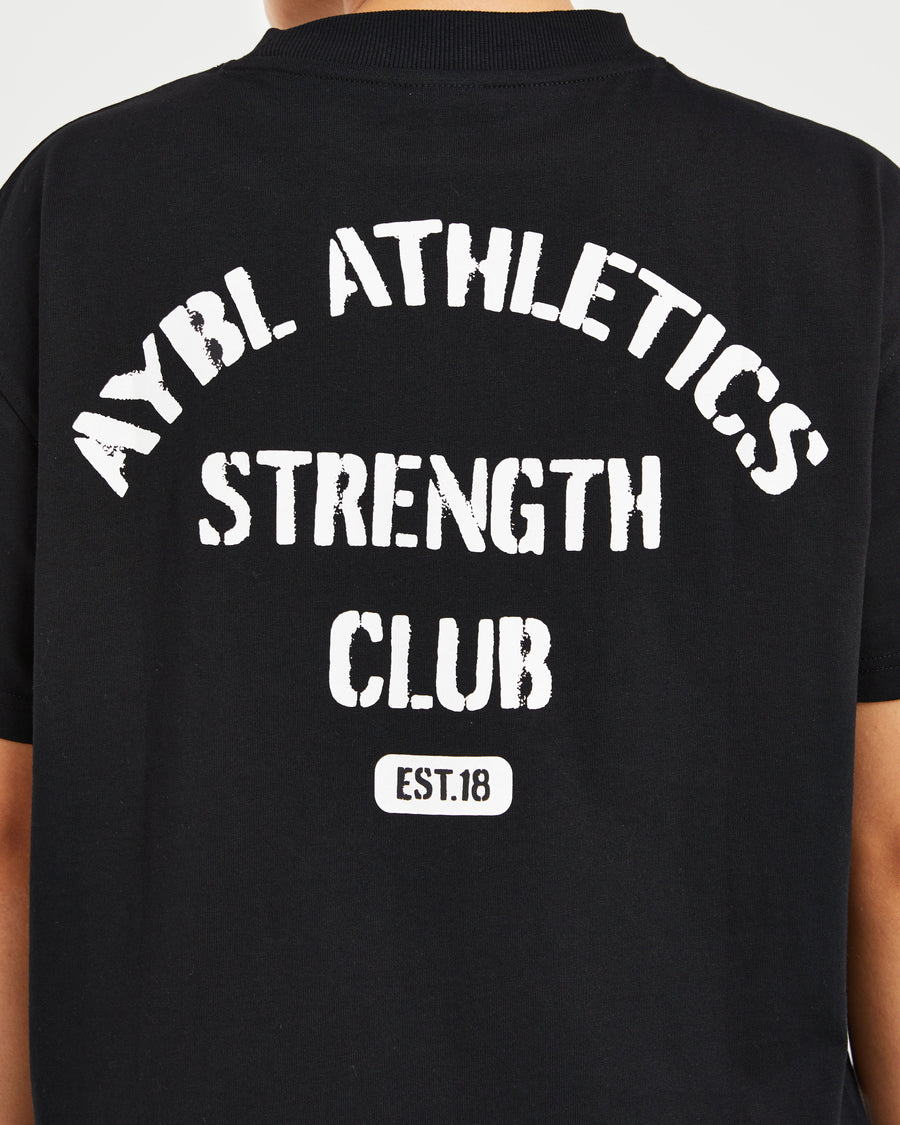 Athletics Strength Club Oversized T Shirt - Noir