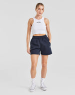 AYBL Club Shorts - Navy/Sand