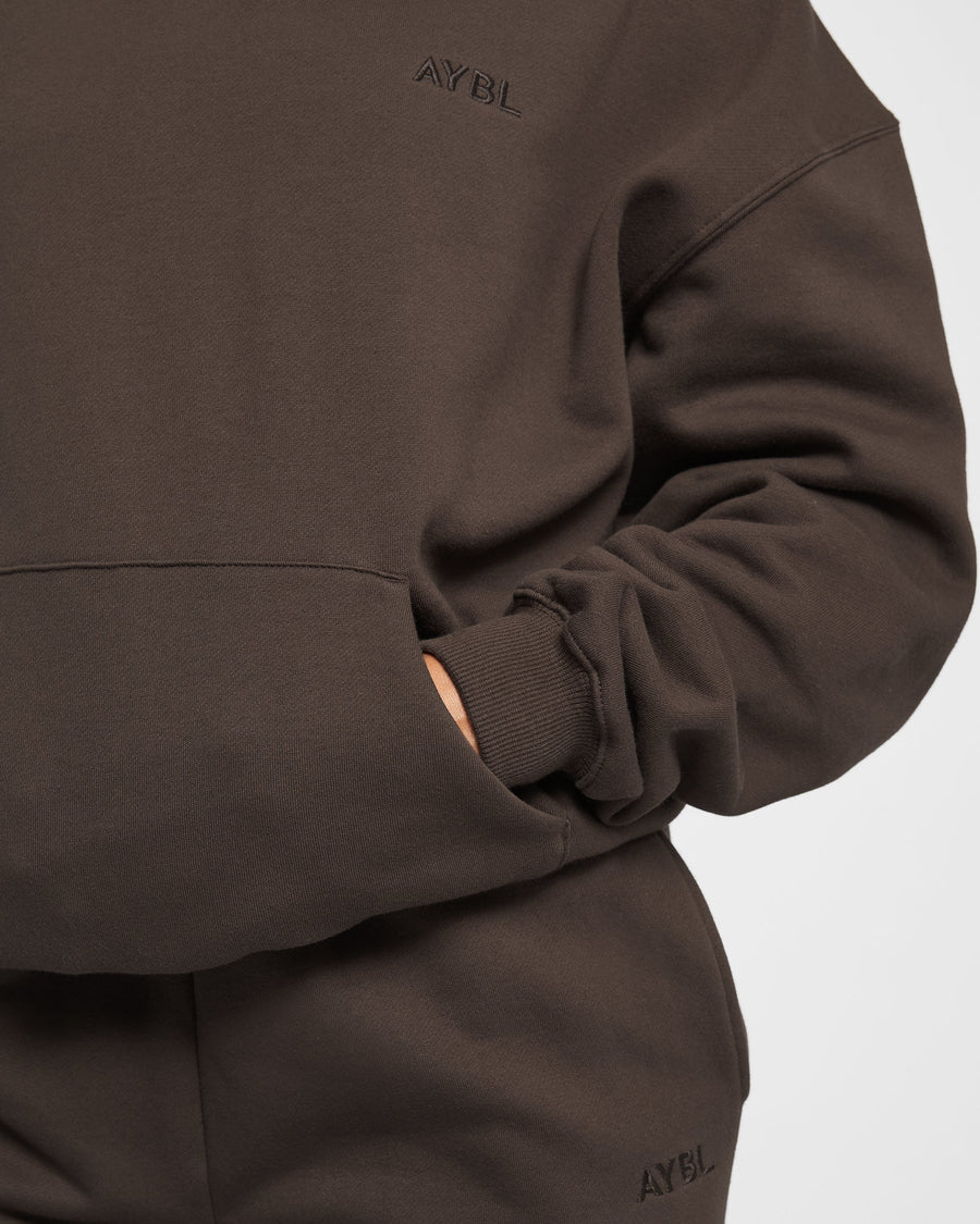 Premium Oversized Hoodie - Coffee Marron