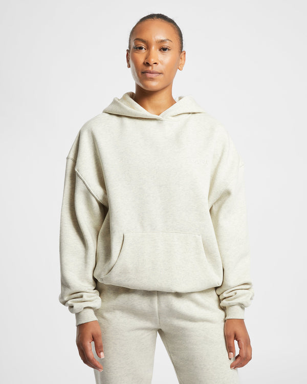 Premium Oversized Hoodie - Beige Marl
