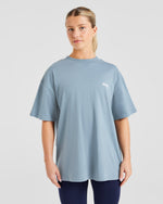 AYBL Club Oversized T Shirt - Vintage Bleu