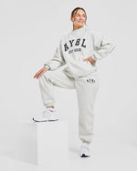 Varsity Graphic Oversized Joggers - Gris Marl
