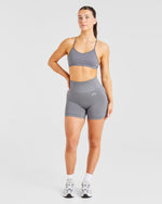 Balance V3 Seamless Strappy Sports Bra - Charcoal Gris