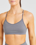 Balance V3 Seamless Strappy Sports Bra - Charcoal Gris