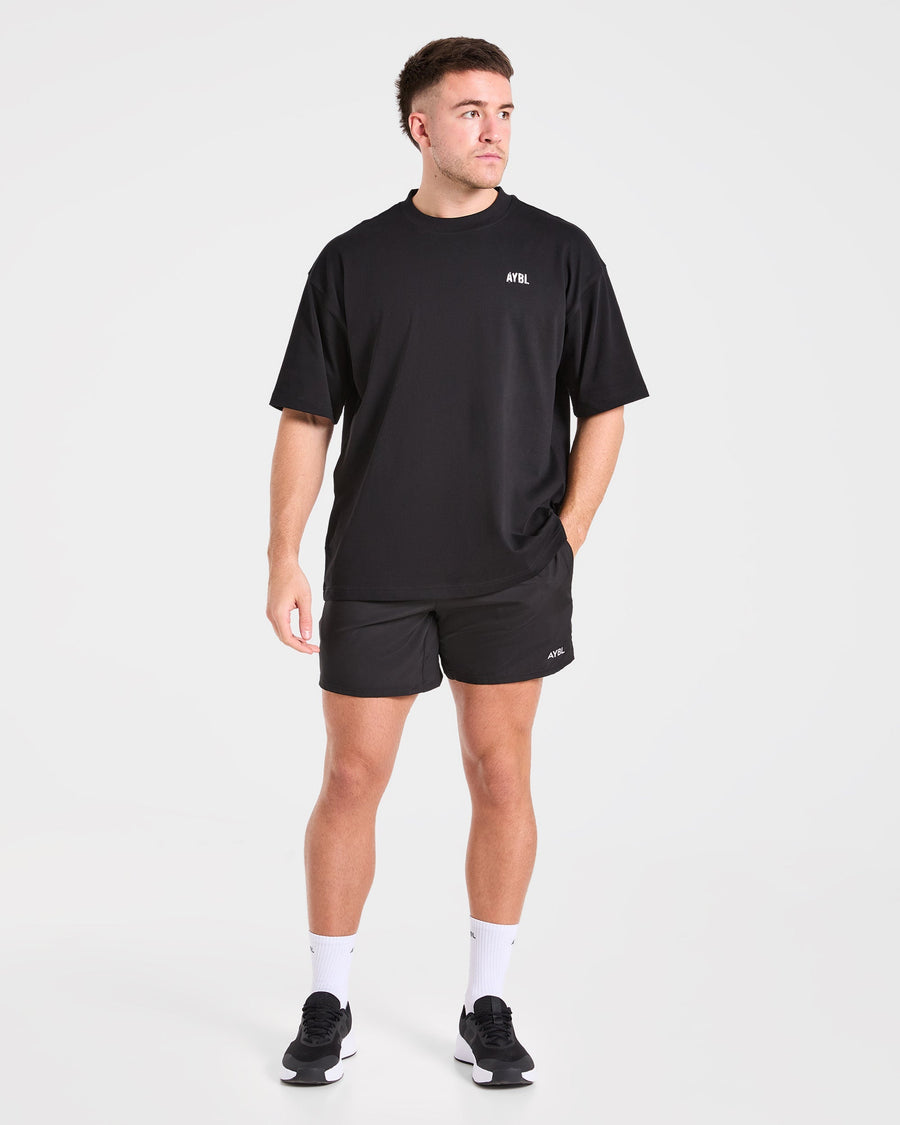 Gym Chalk Oversized T Shirt - Noir