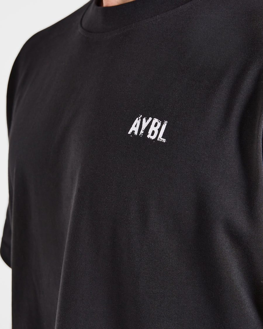Gym Chalk Oversized T Shirt - Noir