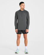Attain Seamless 1/2 Zip Pullover - Storm Gris