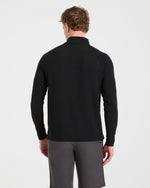 Precision Hybrid 1/4 Zip Pullover - Black