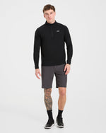 Precision Hybrid 1/4 Zip Pullover - Black