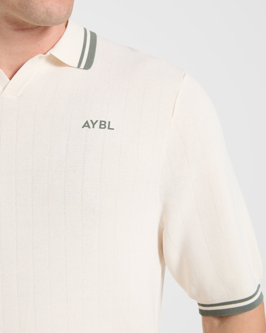 Classic Knitted Polo - Off White