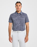 Camo Polo - Slate Bleu