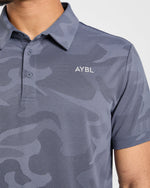 Camo Polo - Slate Bleu