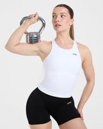 Essential Racerback Tank Top - Blanc